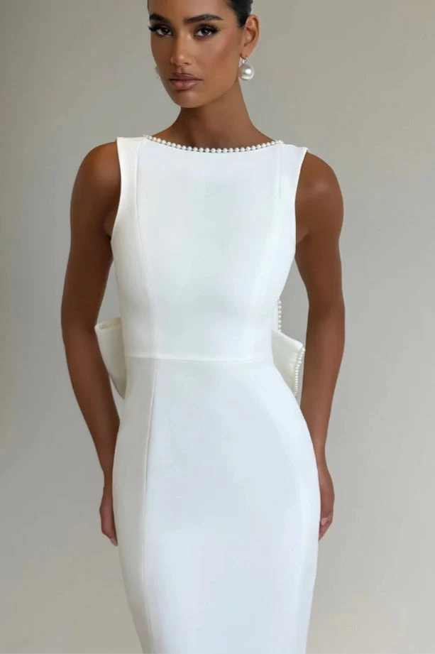 Elegant Bow Slim Fit Party Dress - Image 4