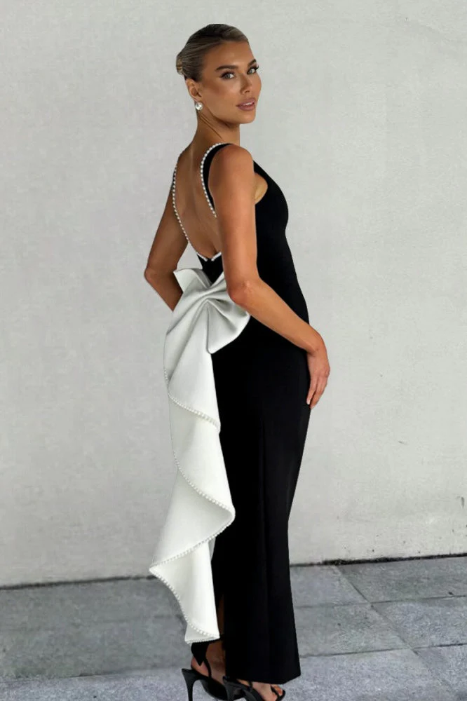 Elegant Bow Slim Fit Party Dress - Image 8