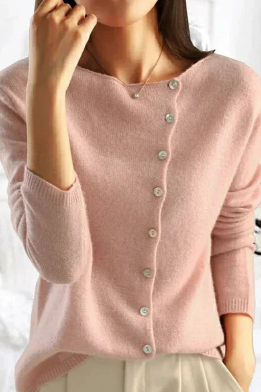 Elegant Button Knit Cardigan - Image 4