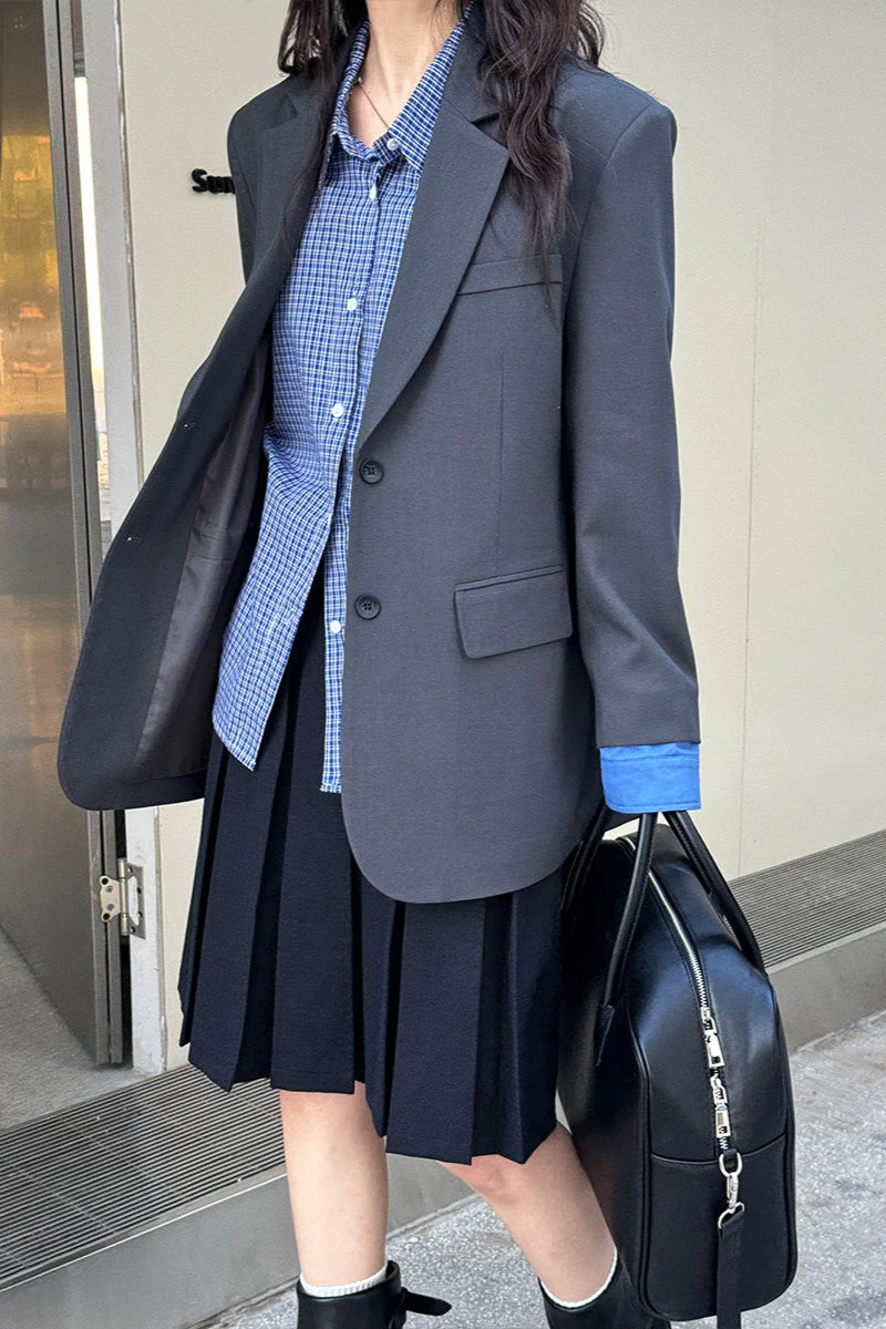 Elegant Casual Colorblock Blazer - Image 2