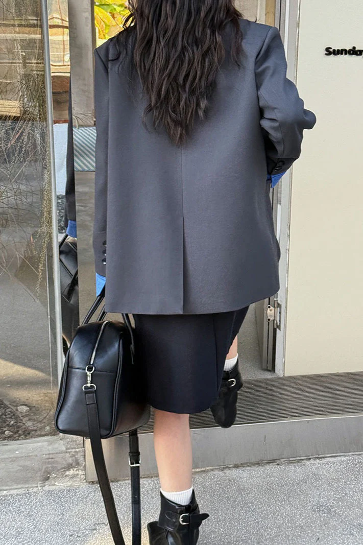 Elegant Casual Colorblock Blazer - Image 6