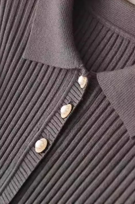 Elegant Collared Maxi Sweater Dress - Image 12