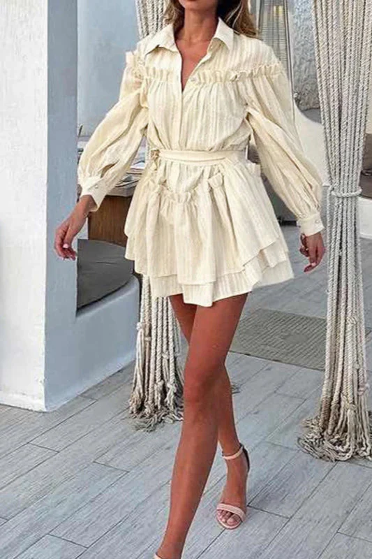 Elegant Lantern Sleeve Boho Dress - Image 5