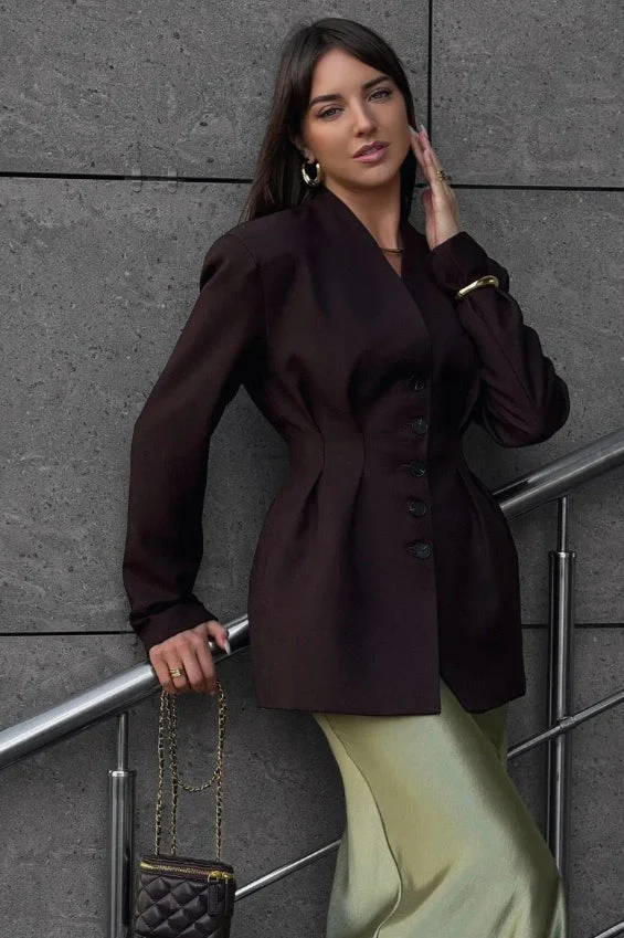 Elegant Long Sleeve Blazer - Image 13