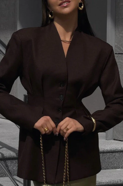 Elegant Long Sleeve Blazer - Image 14
