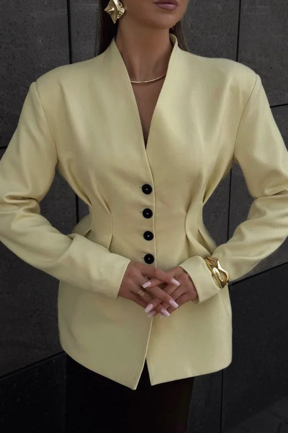 Elegant Long Sleeve Blazer - Image 2