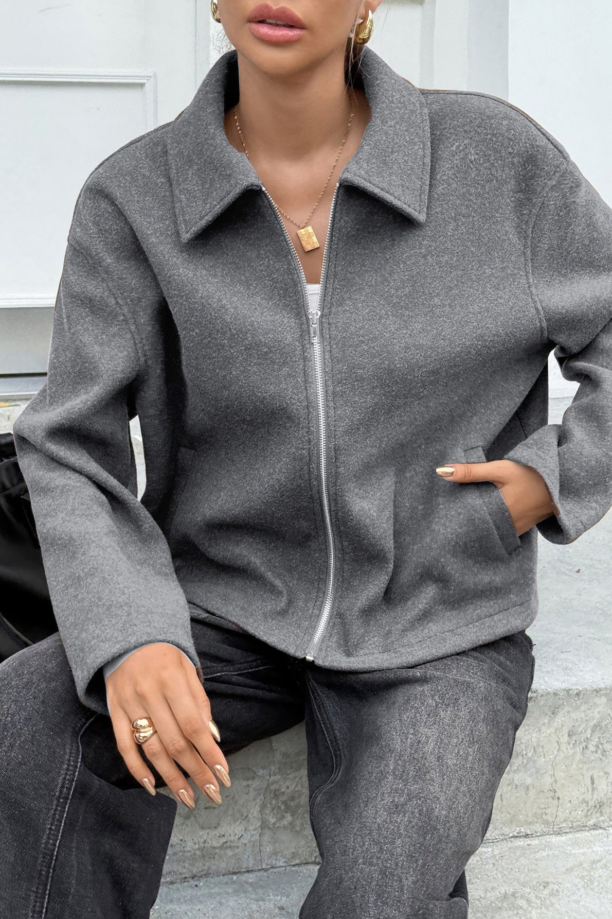 Elegant Long Sleeve Versatile Jacket - Image 5