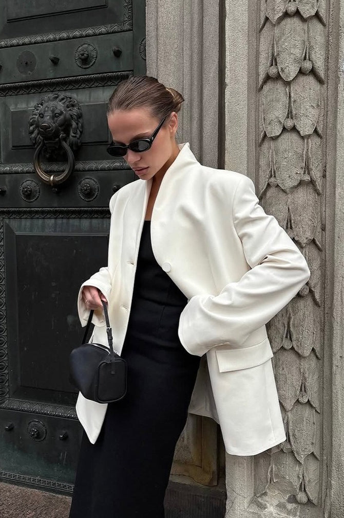 Elegant Loose Fit Blazer - Image 3
