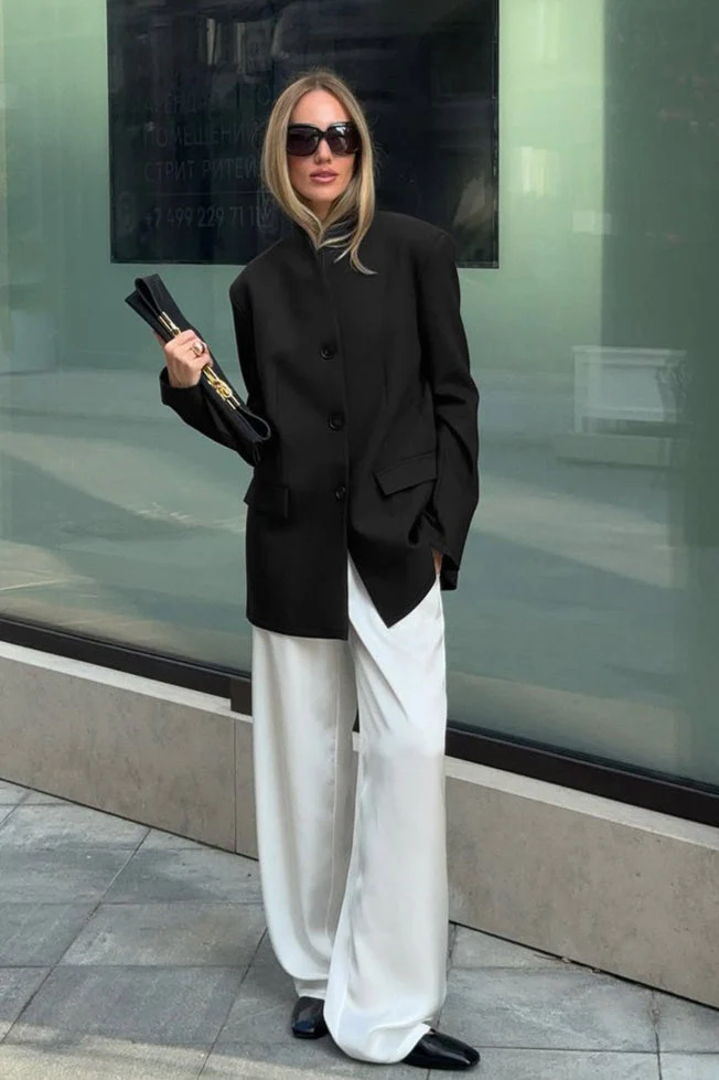 Elegant Loose Fit Blazer - Image 9
