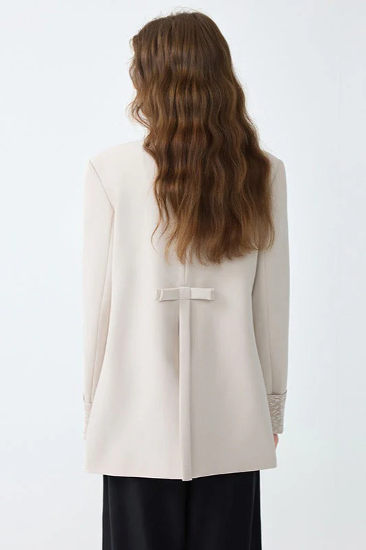 Elegant Mid-Length Office Blazer - Image 9