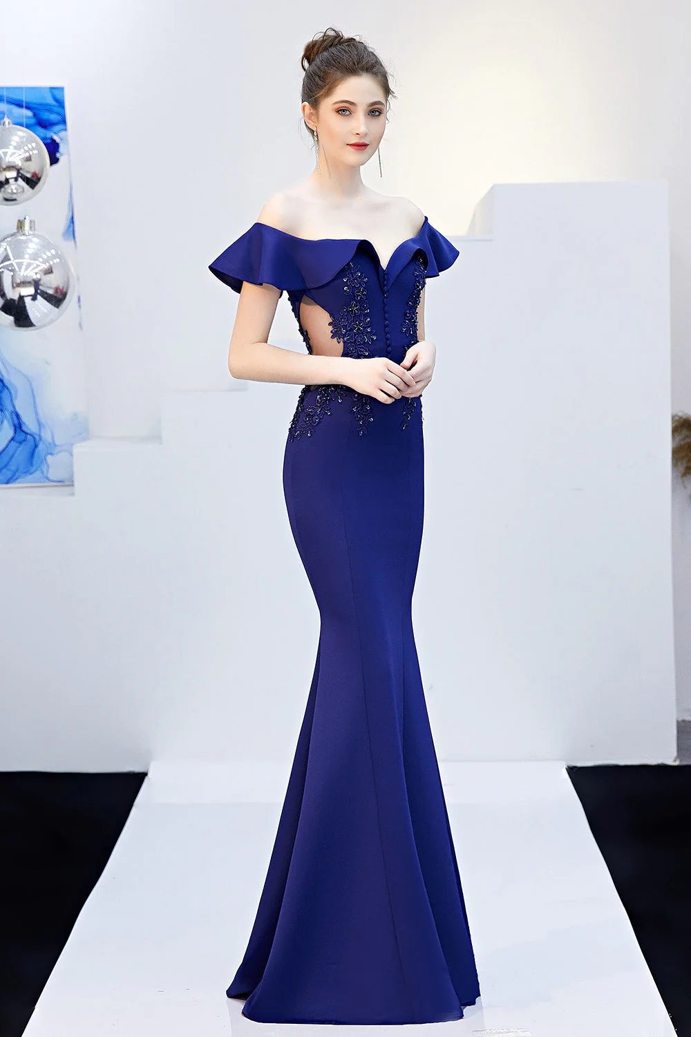 Elegant Off Shoulder Bodycon Formal Dress - Image 15