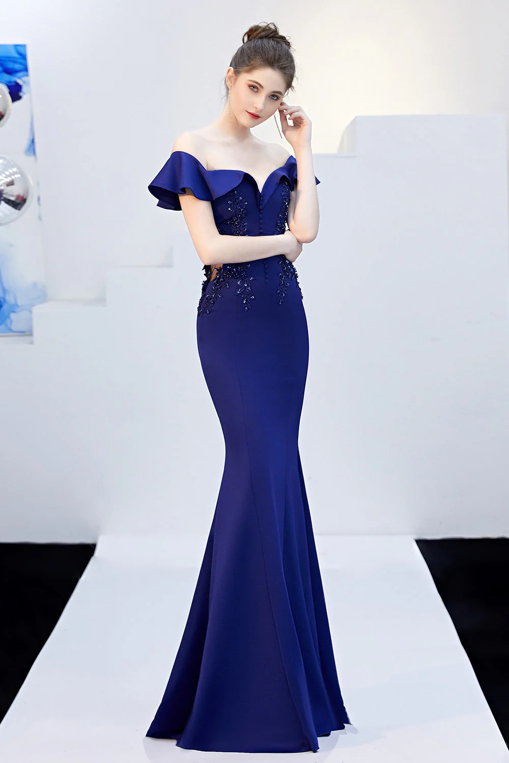 Elegant Off Shoulder Bodycon Formal Dress - Image 16