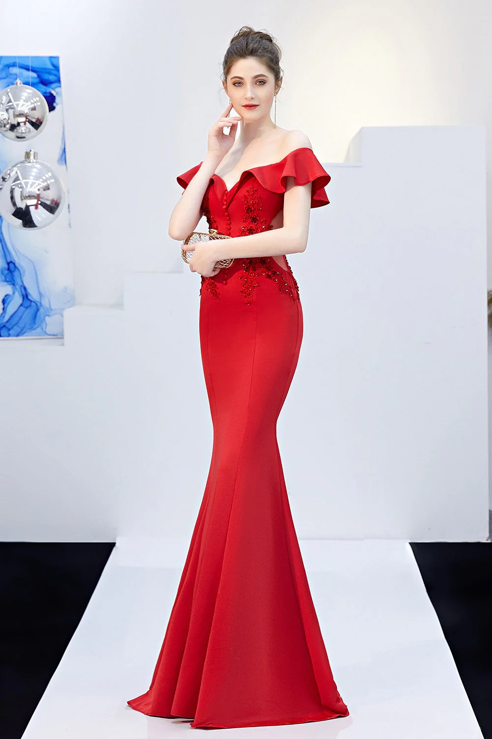 Elegant Off Shoulder Bodycon Formal Dress - Image 20