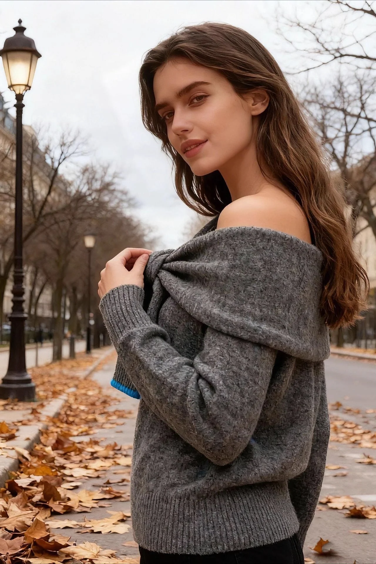 Elegant One Shoulder Fitted Knit Top - Image 3