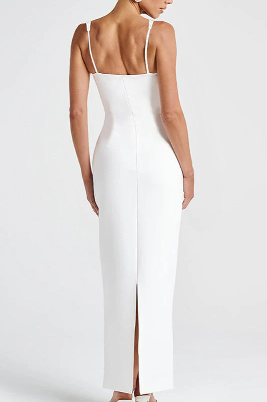 Elegant Pearl Strap Party Dress - Image 7