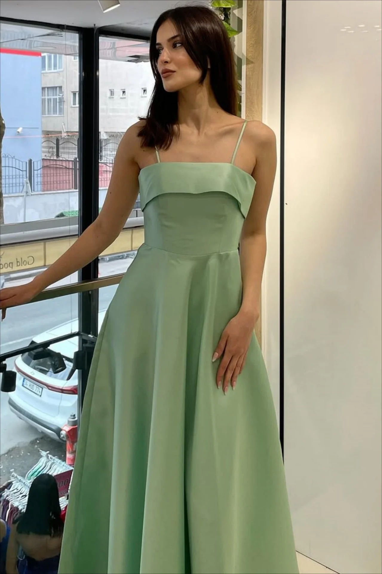 Elegant Satin Slip Vintage Formal Dress - Image 14