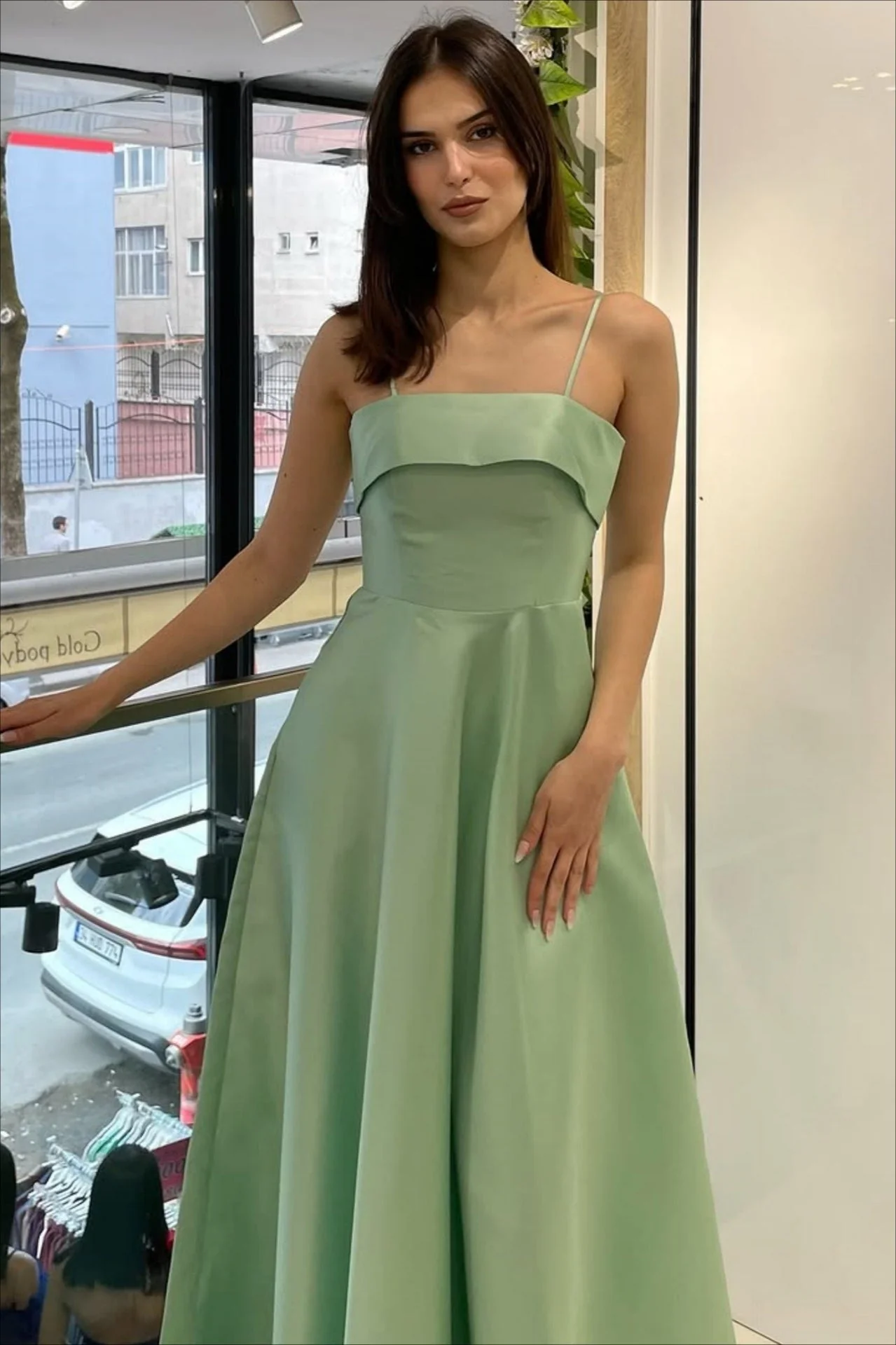 Elegant Satin Slip Vintage Formal Dress - Image 15