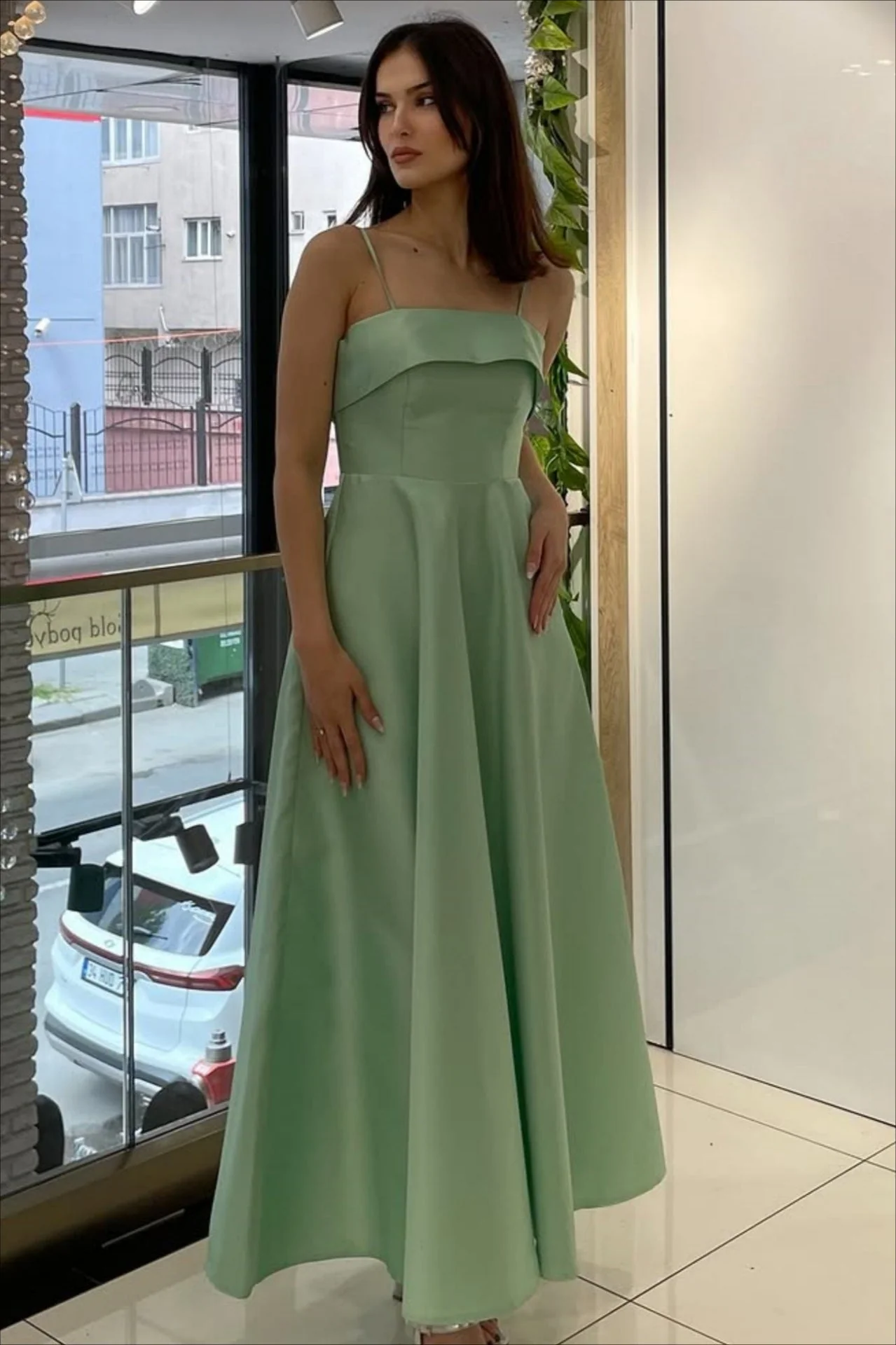 Elegant Satin Slip Vintage Formal Dress - Image 16