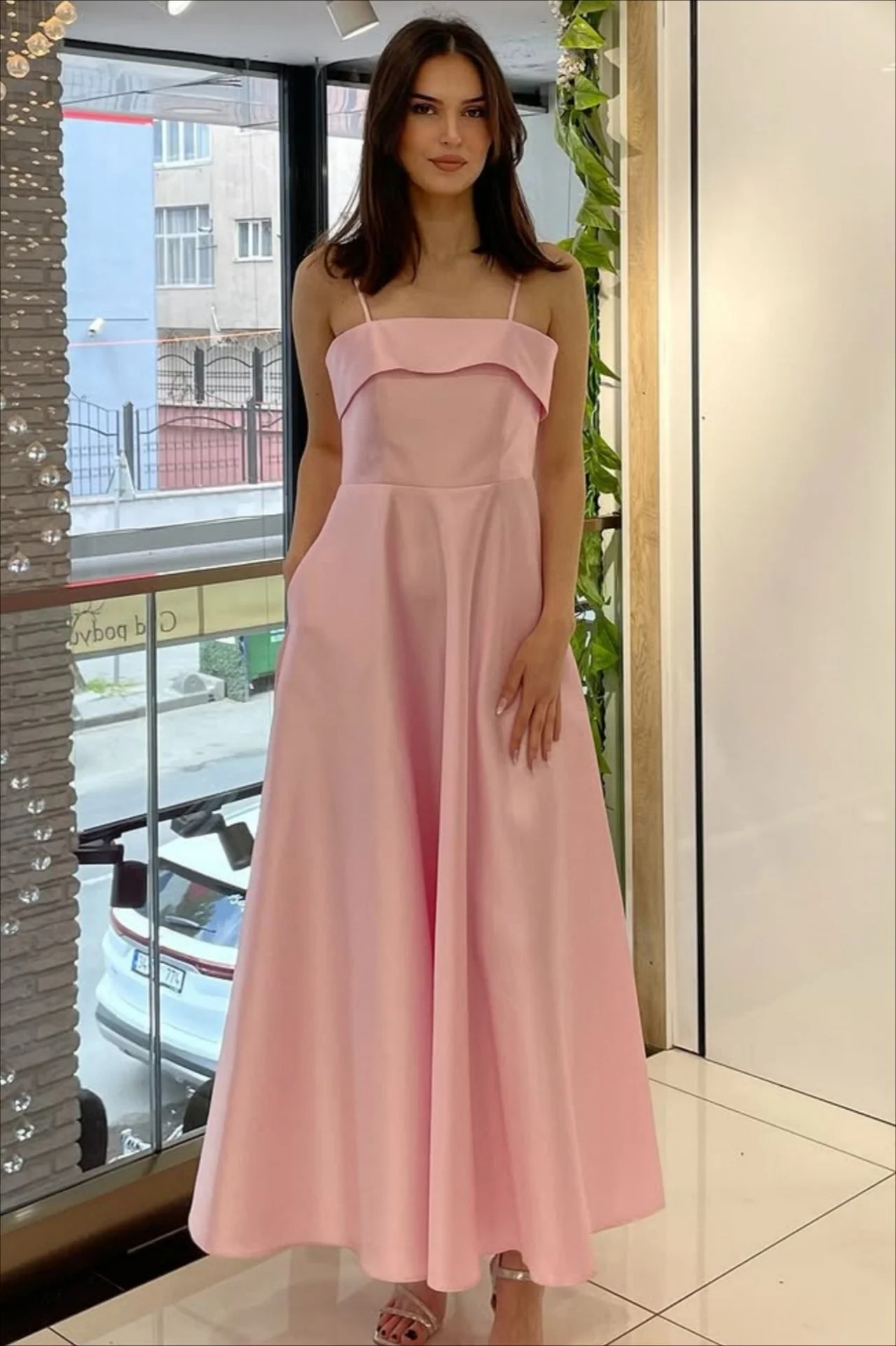 Elegant Satin Slip Vintage Formal Dress - Image 17
