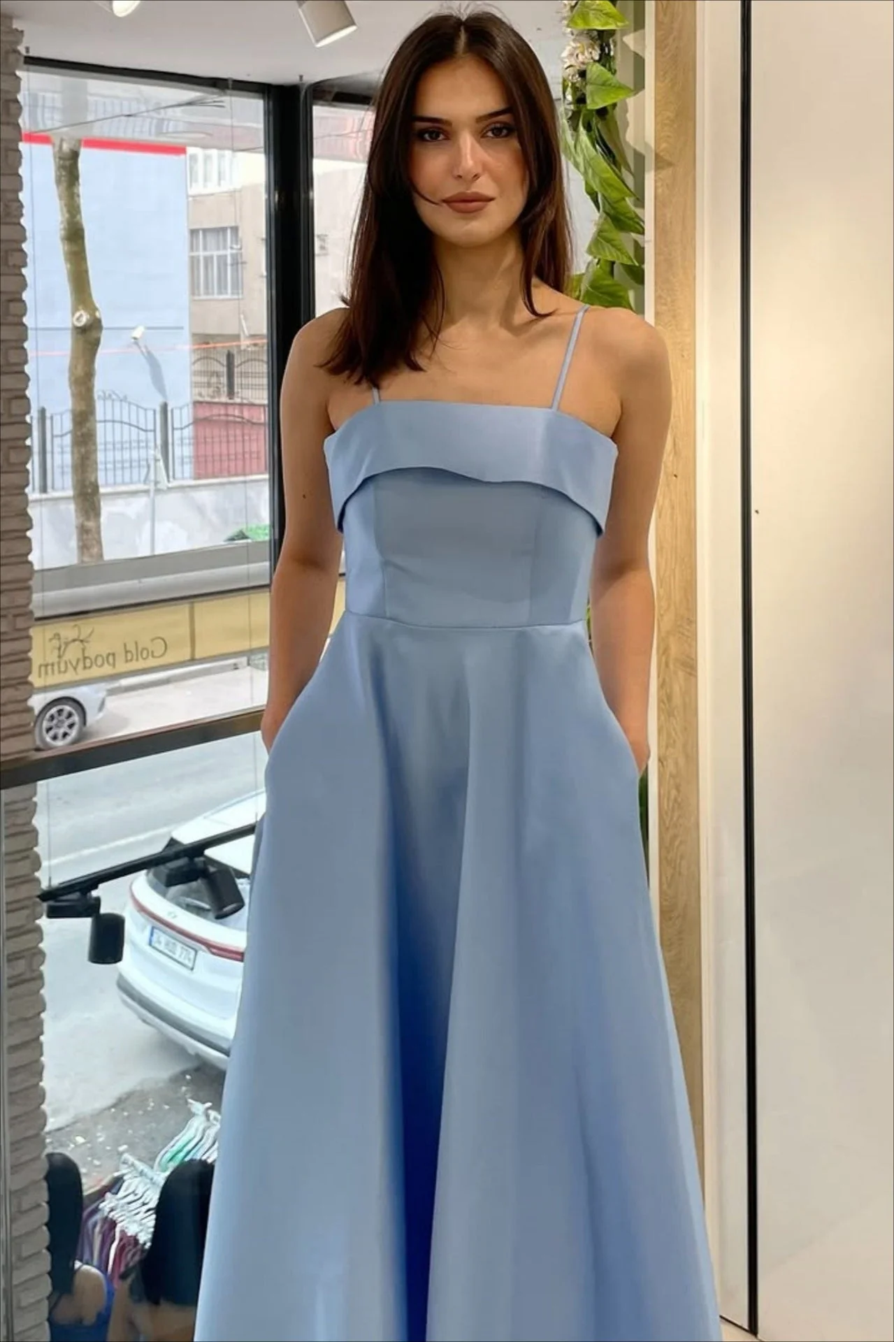 Elegant Satin Slip Vintage Formal Dress - Image 7