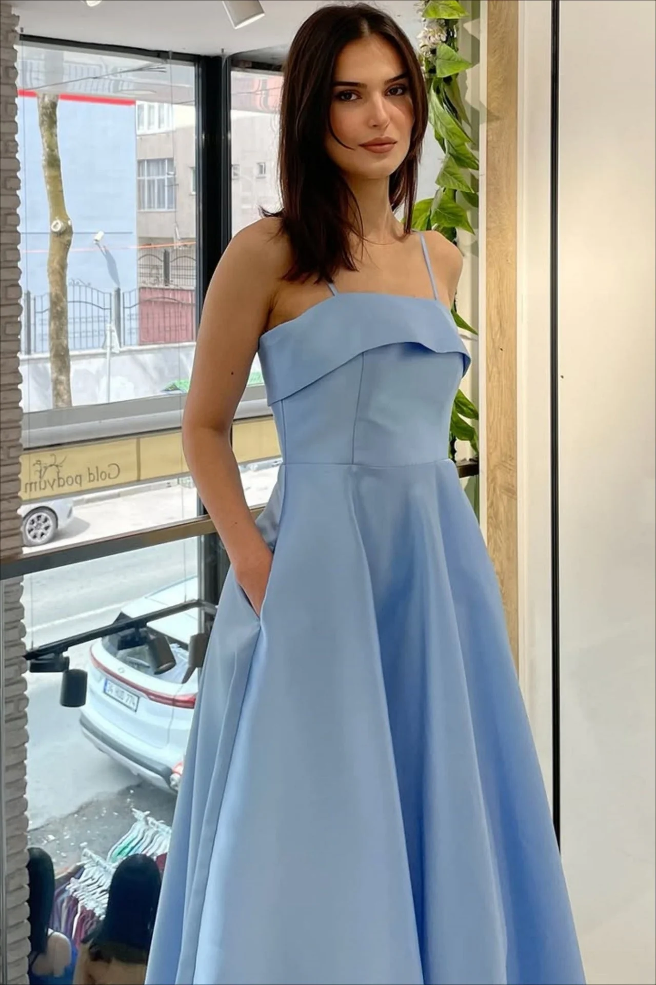 Elegant Satin Slip Vintage Formal Dress - Image 8