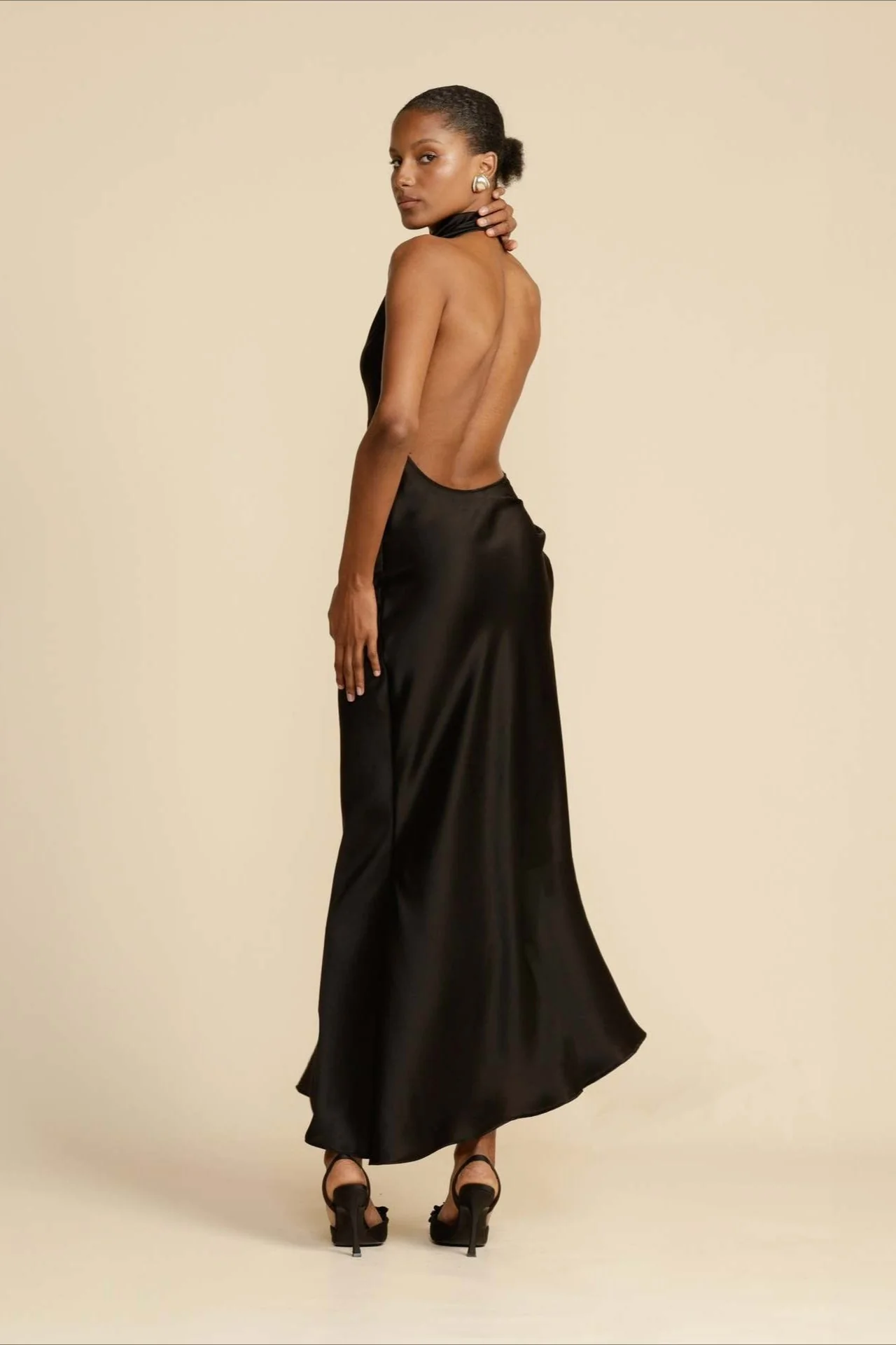 Elegant Satin Slit Backless Party Dress - Image 13
