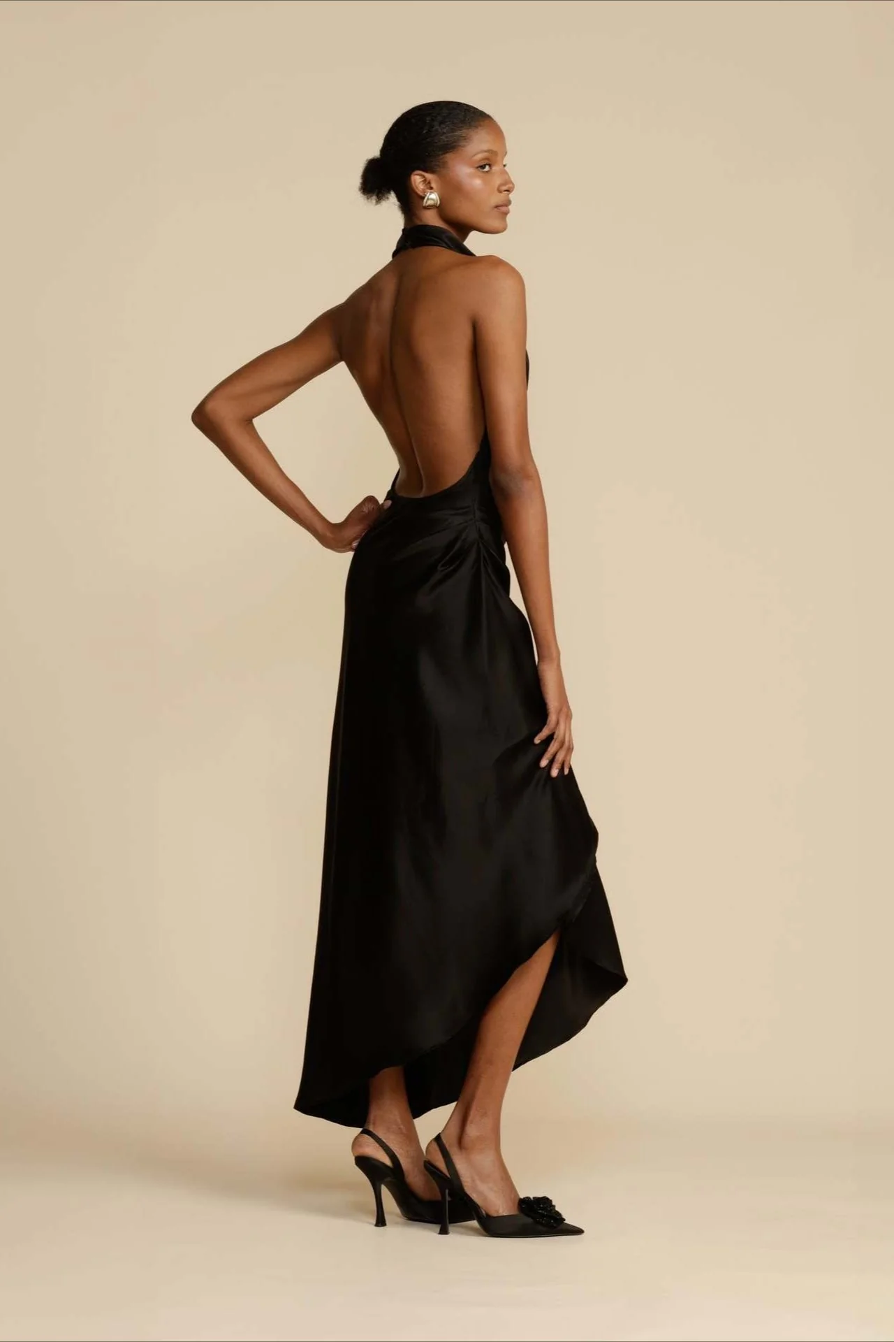 Elegant Satin Slit Backless Party Dress - Image 14