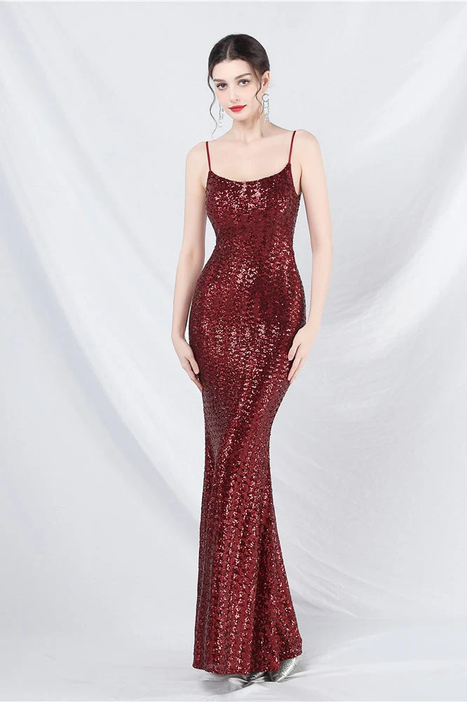 Elegant Sequin Cami Maxi Dress - Image 11