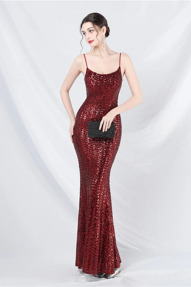 Elegant Sequin Cami Maxi Dress - Image 13