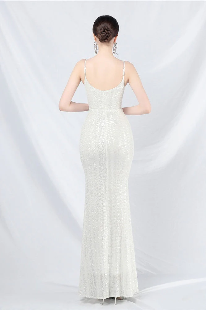 Elegant Sequin Cami Maxi Dress - Image 4