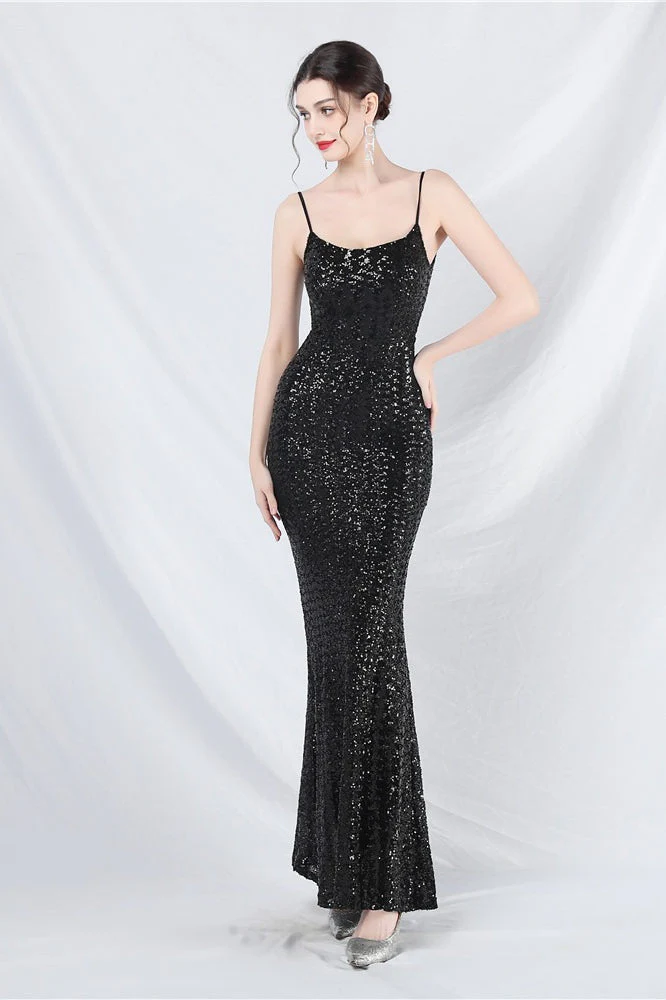 Elegant Sequin Cami Maxi Dress - Image 5