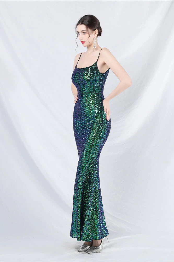 Elegant Sequin Cami Maxi Dress - Image 8