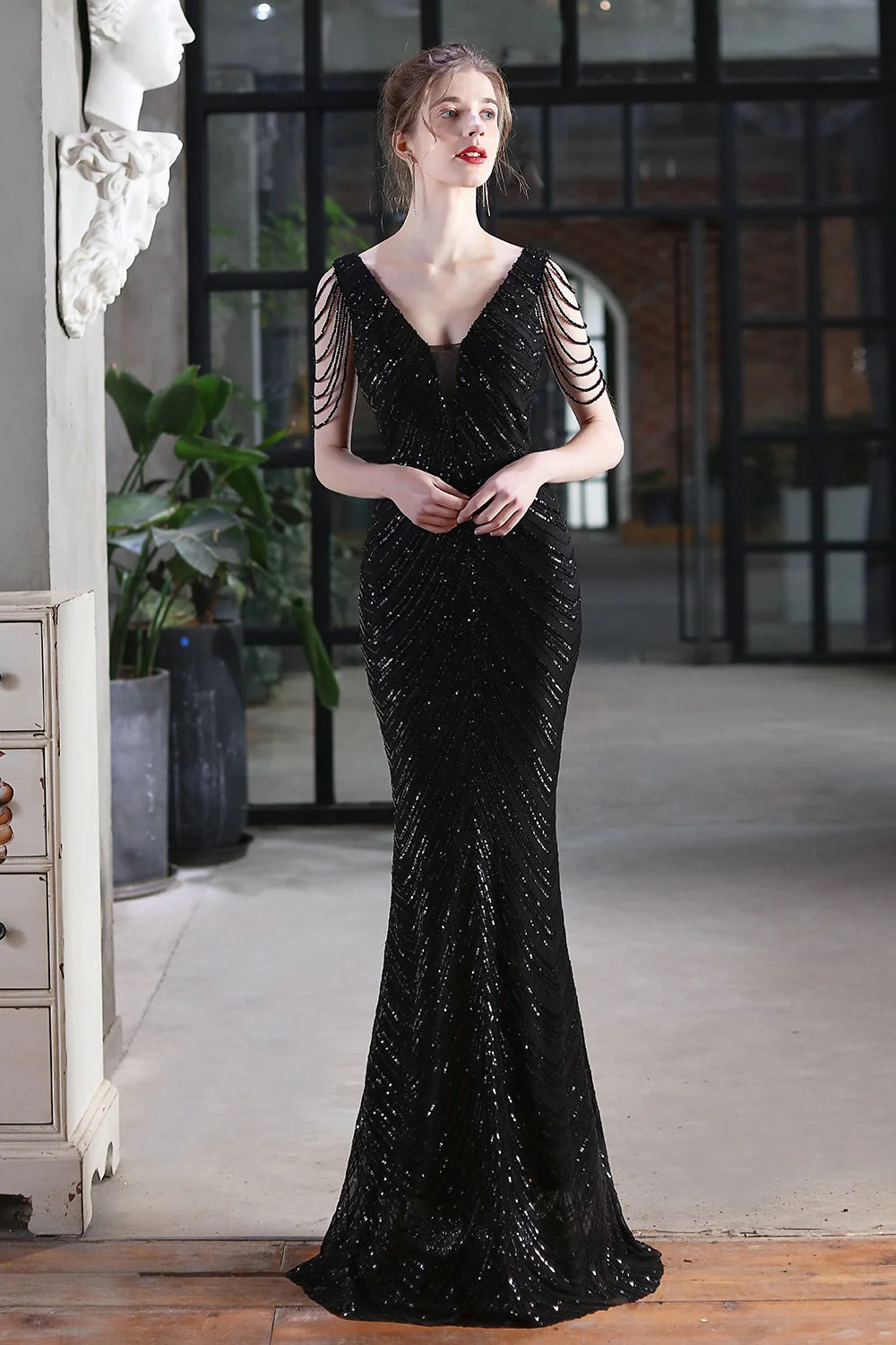 Elegant Sequin Mermaid Party Dress - Image 10