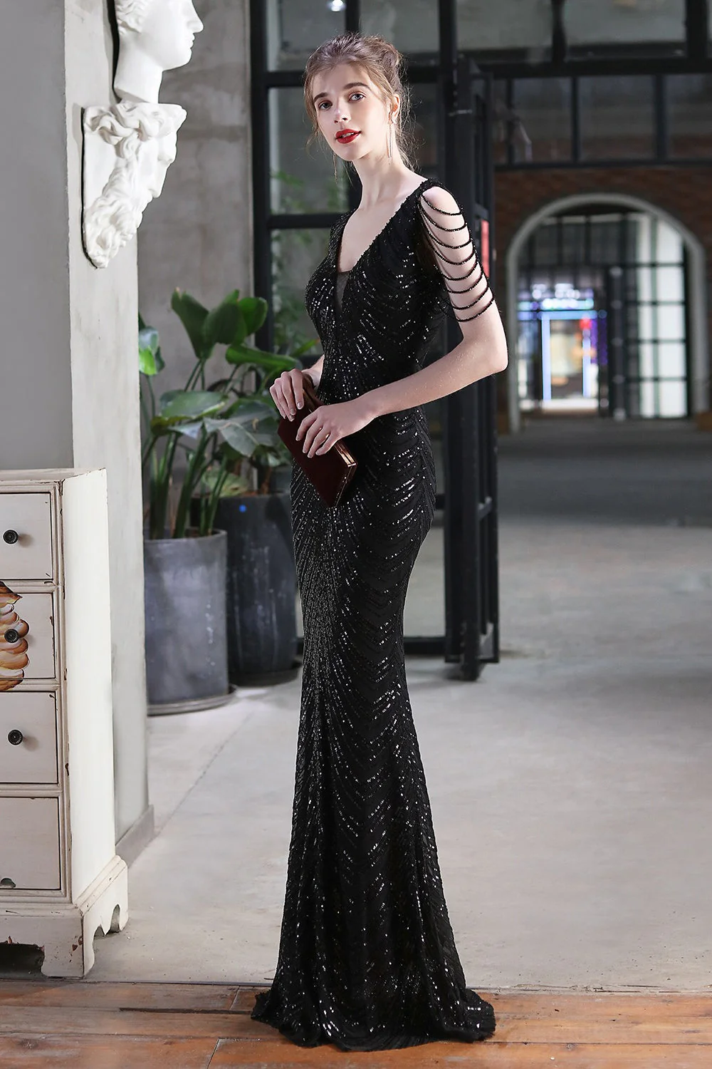 Elegant Sequin Mermaid Party Dress - Image 11