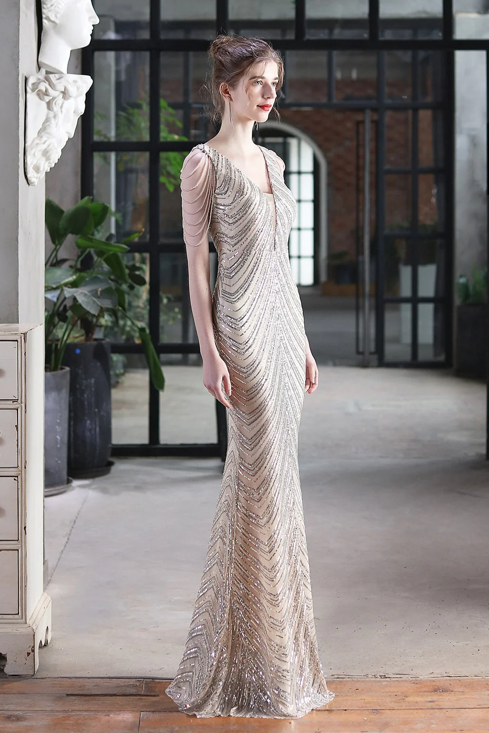 Elegant Sequin Mermaid Party Dress - Image 13