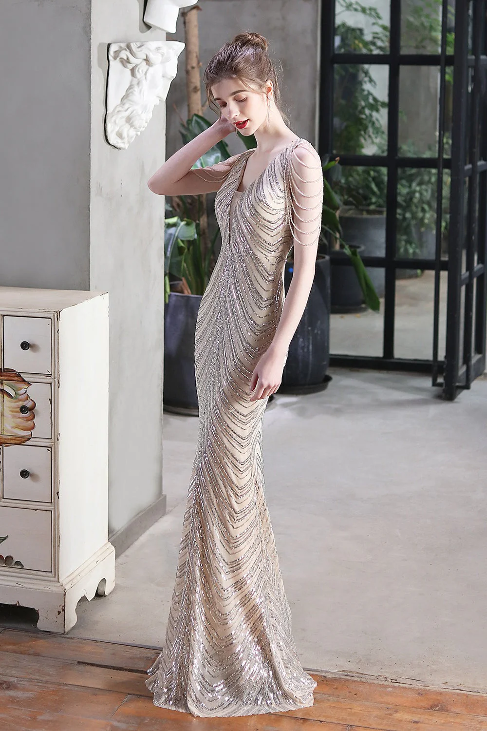 Elegant Sequin Mermaid Party Dress - Image 14