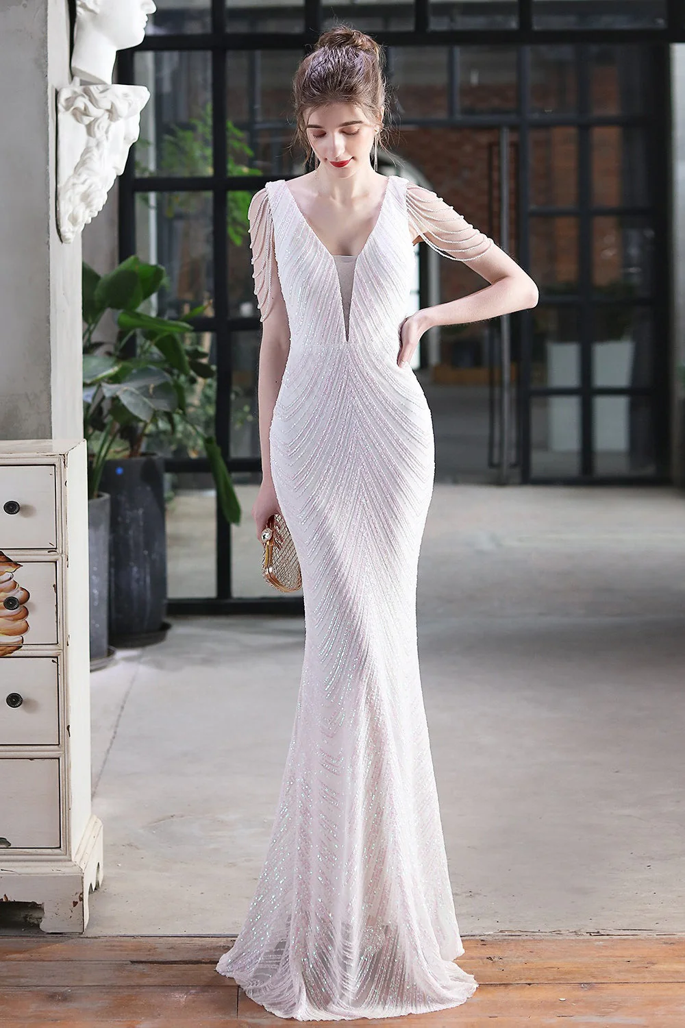 Elegant Sequin Mermaid Party Dress - Image 17