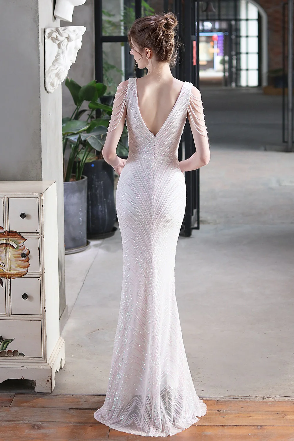 Elegant Sequin Mermaid Party Dress - Image 19