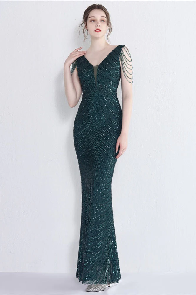 Elegant Sequin Mermaid Party Dress - Image 21