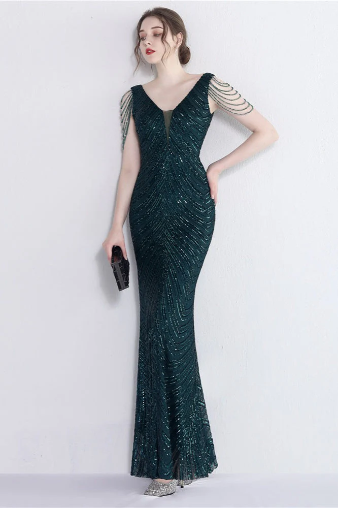 Elegant Sequin Mermaid Party Dress - Image 23