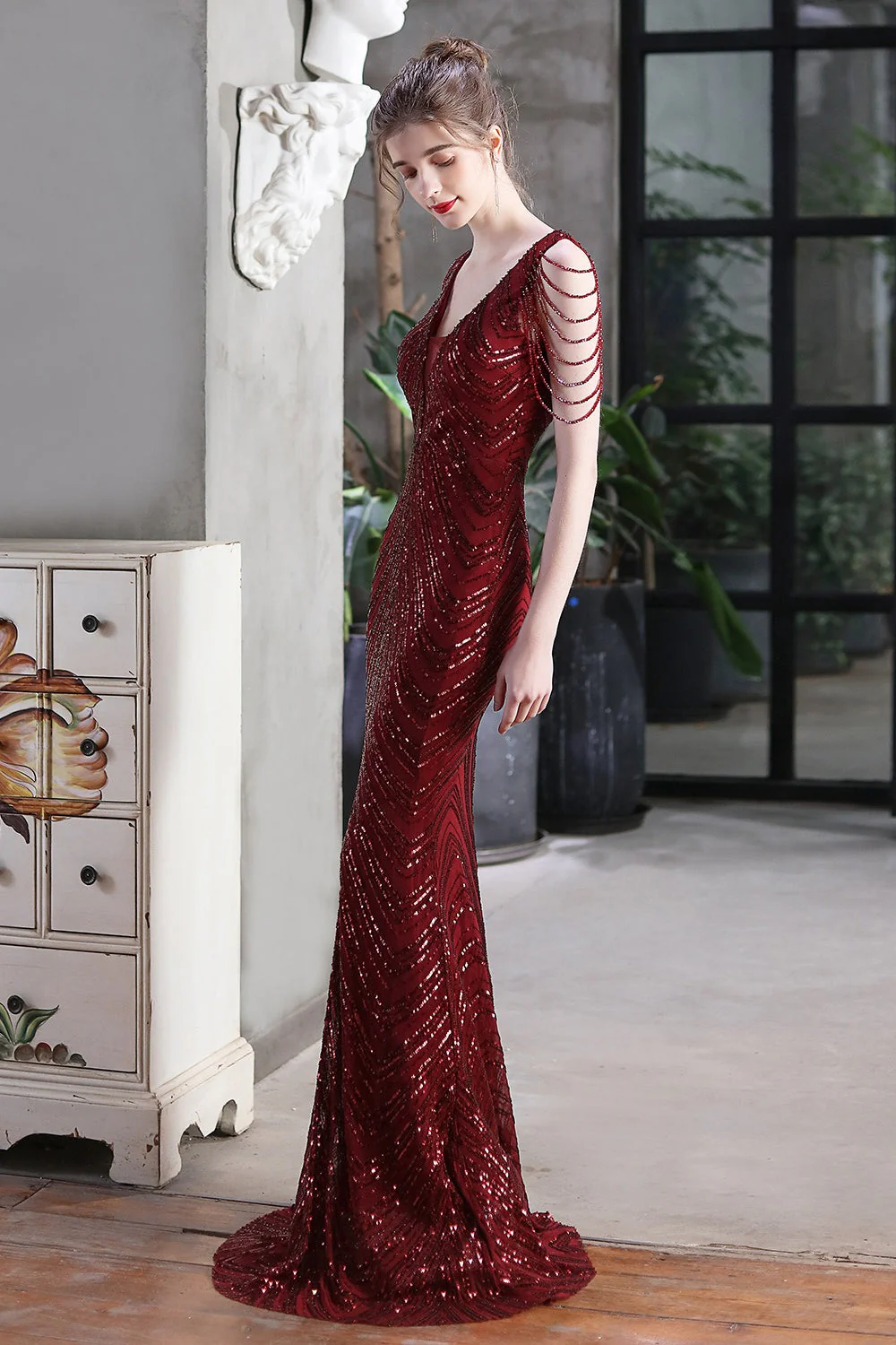 Elegant Sequin Mermaid Party Dress - Image 6