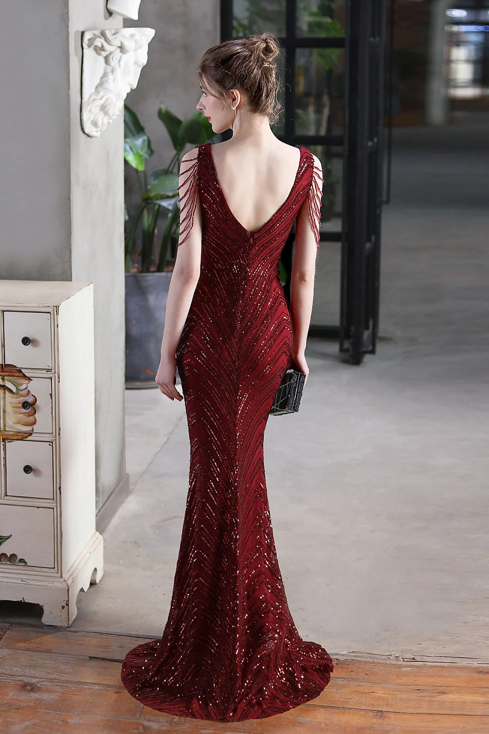 Elegant Sequin Mermaid Party Dress - Image 8
