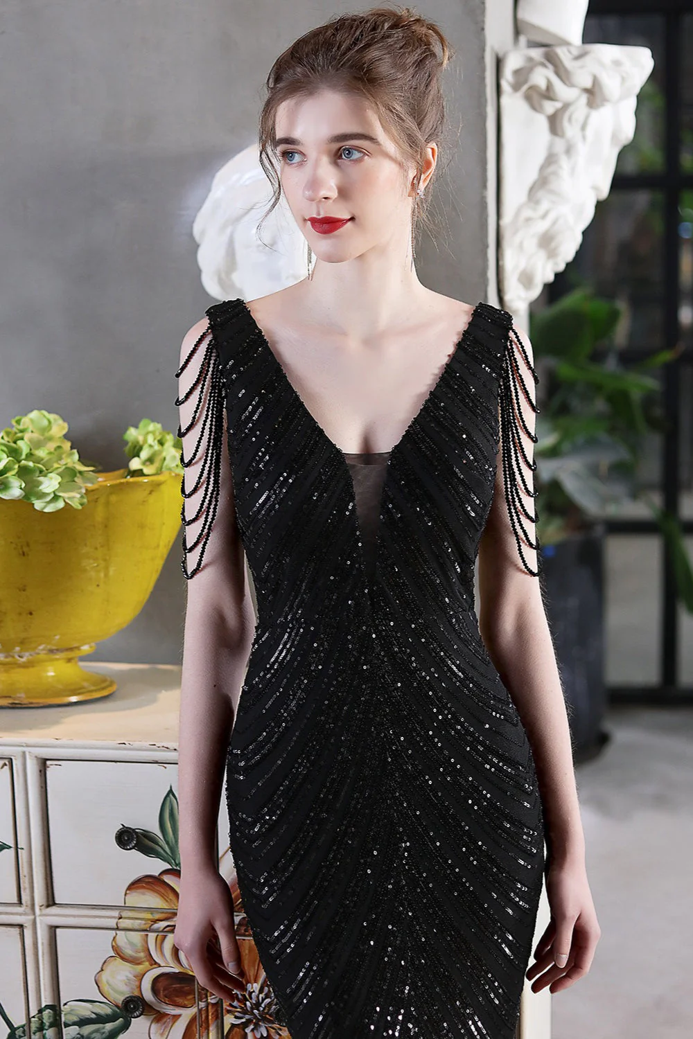 Elegant Sequin Mermaid Party Dress - Image 9