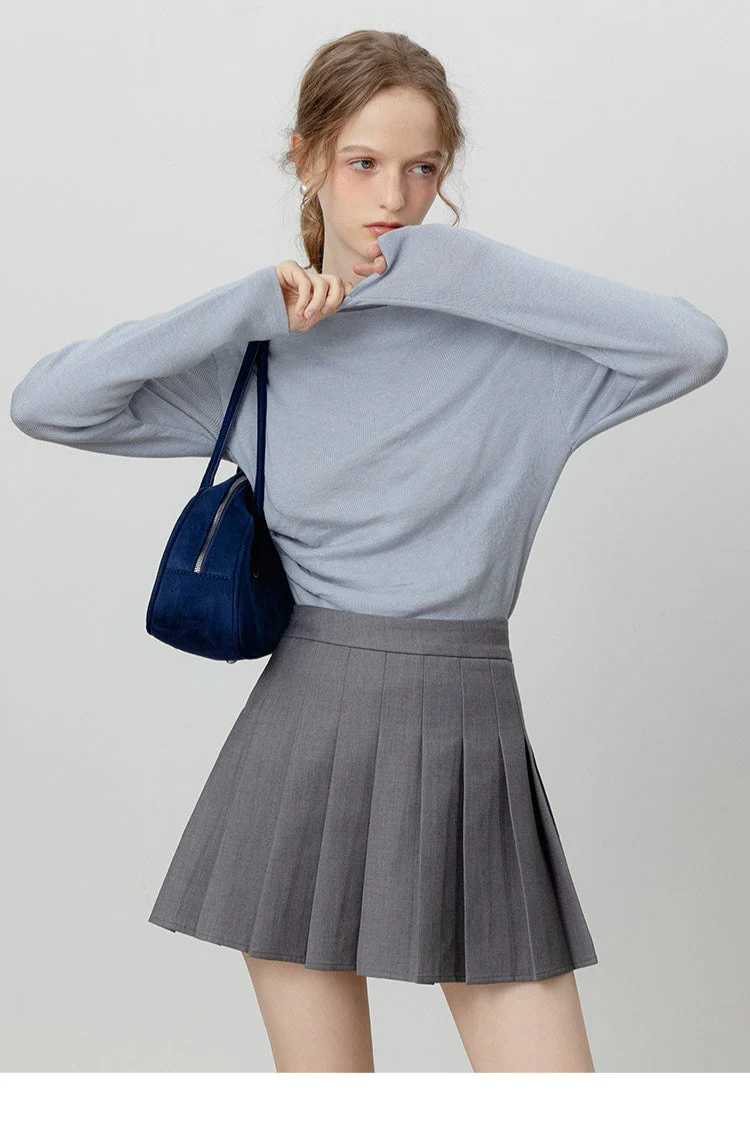 Elegant Slit Neck Tied Waist Knit Top - Image 8