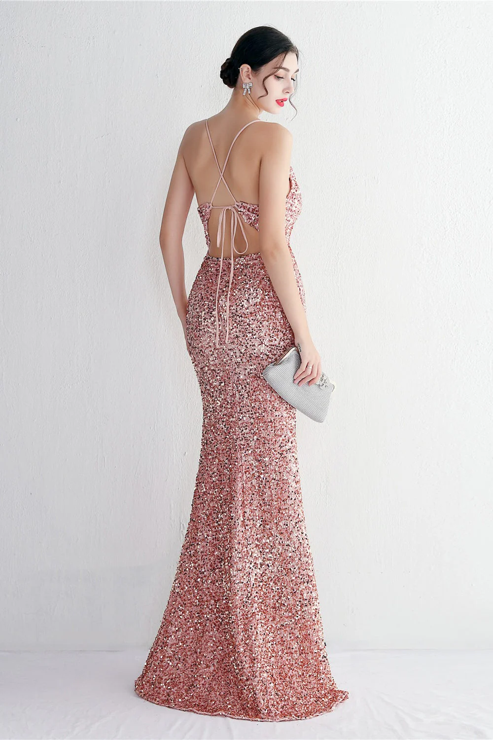 Elegant Velvet Sequin Party Dress - Image 8