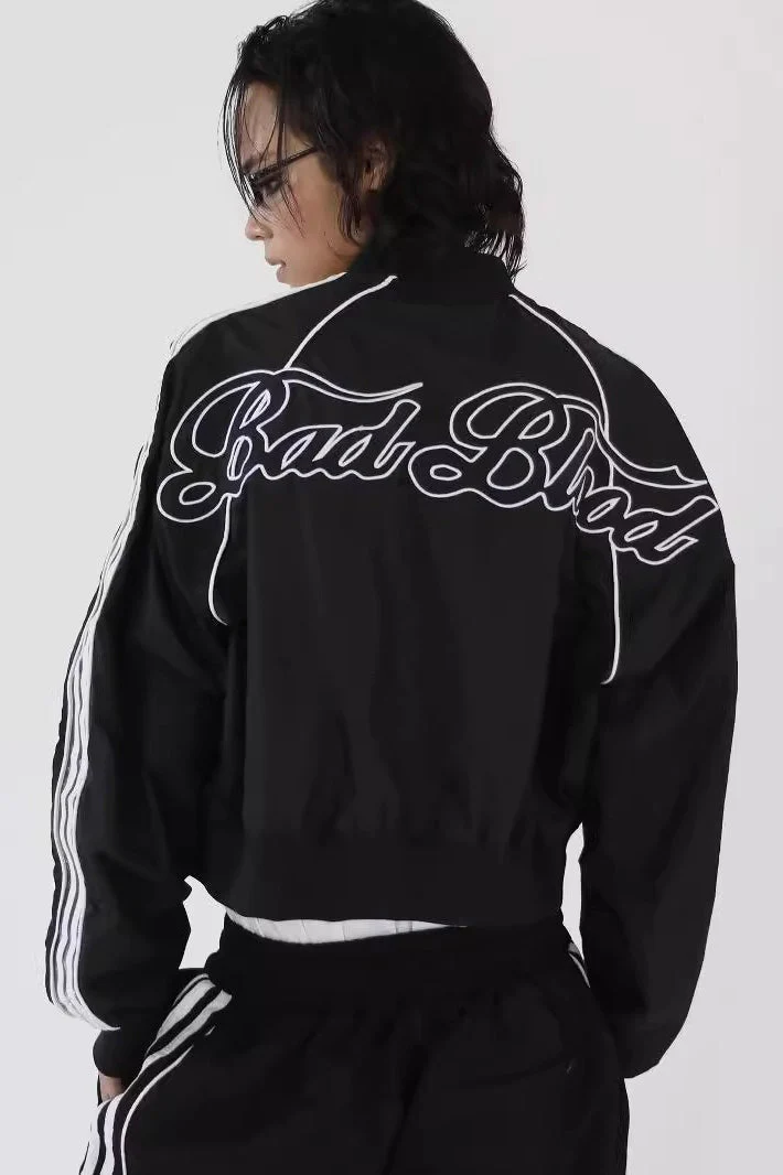 Embroidered Retro Bomber Jacket - Image 3