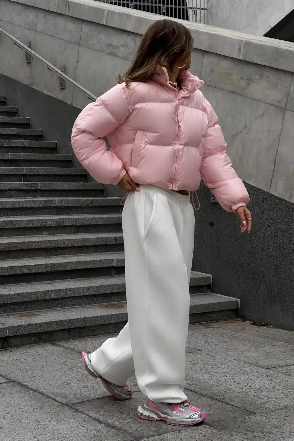 Essential Cropped Puffy Puffer Jacket - Image 11