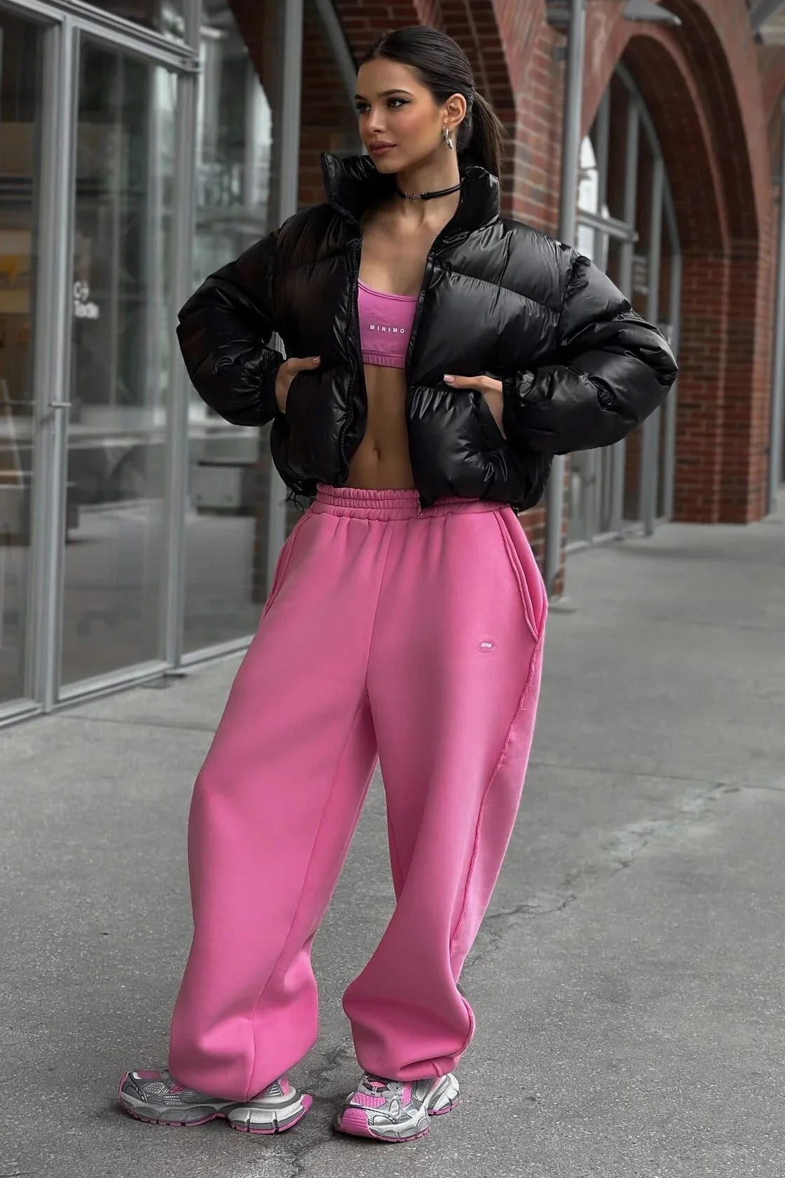 Essential Cropped Puffy Puffer Jacket - Image 12