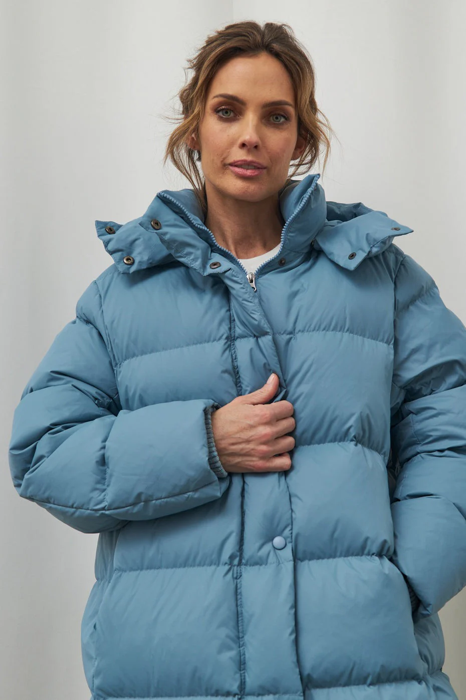 Extra Long Hooded Puffer Jacket - Image 2