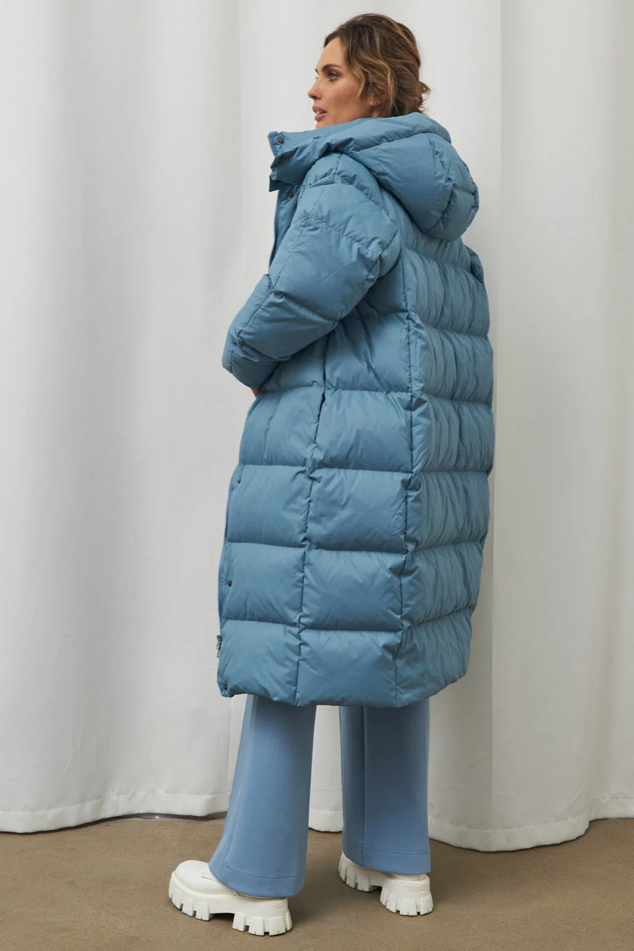 Extra Long Hooded Puffer Jacket - Image 6